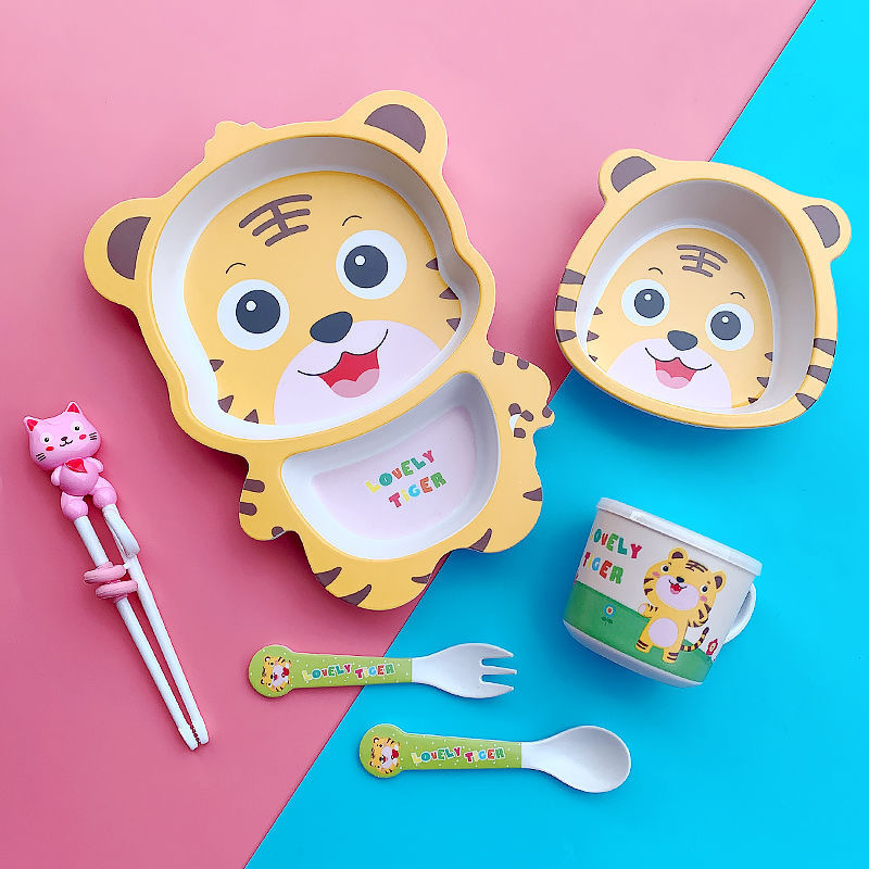 Baby Food With Fiber - Juego de vajilla de fibra de