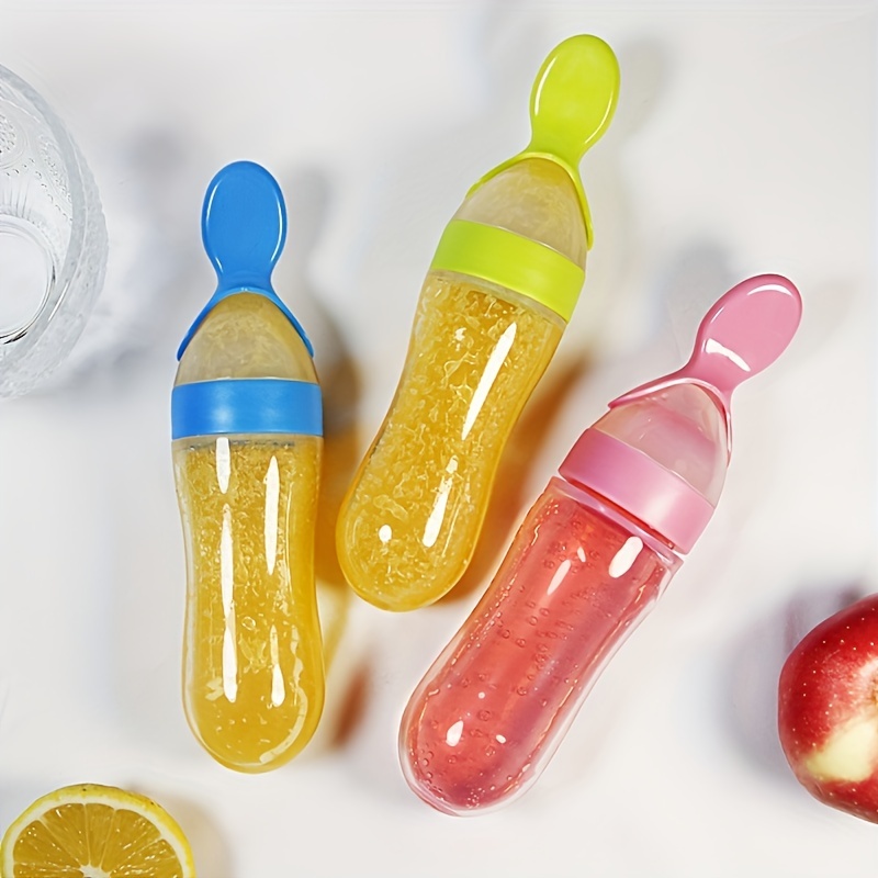 Baby Food Guide - Biberón de silicona para alimentación de