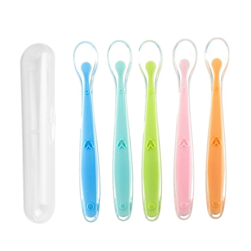 Baby Food Guide - Cucharas de silicona para bebé sin