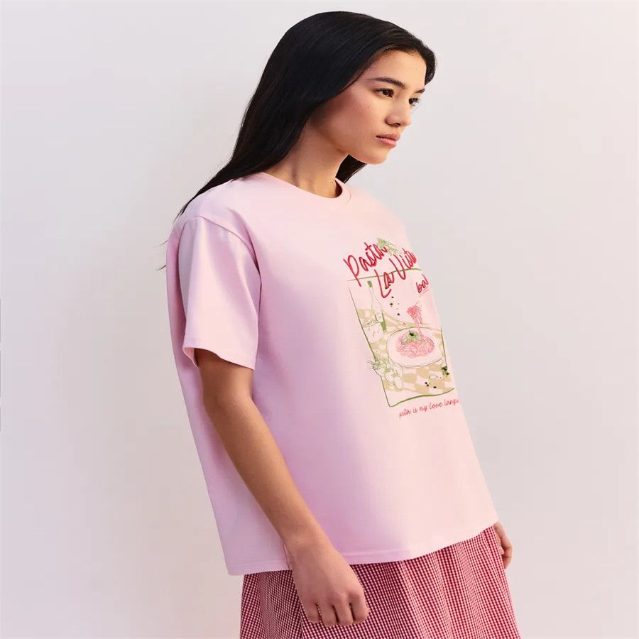 Camiseta de Algodón Rosa para  - Baby Food Intake reseña y precio