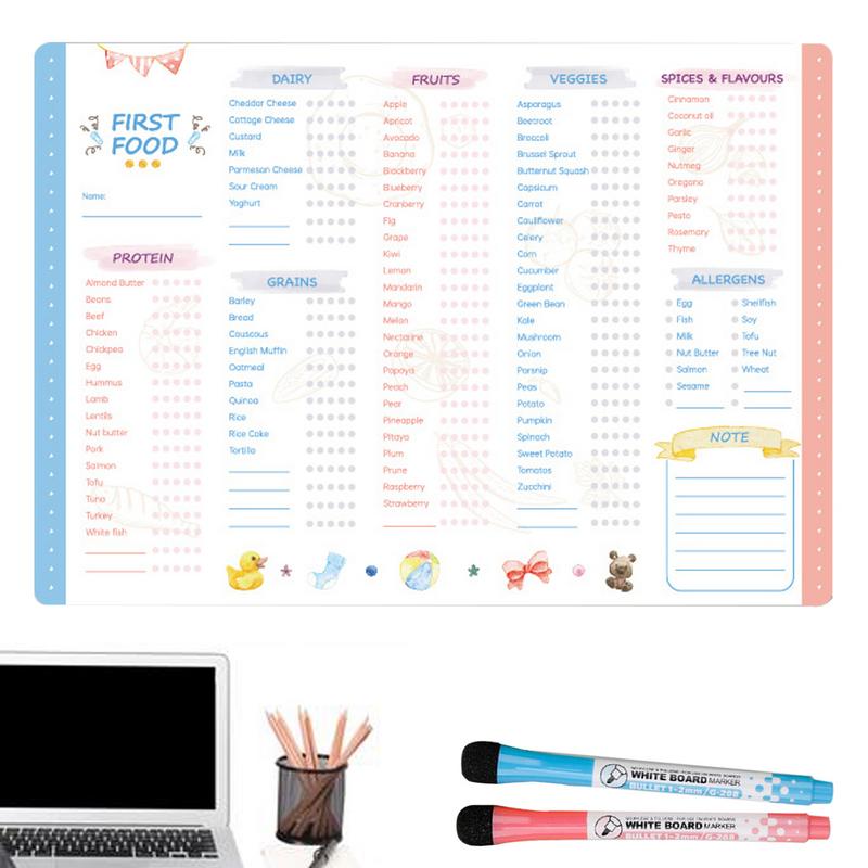 Tabla magnética reutilizable d - Baby Food Tracker reseña y precio